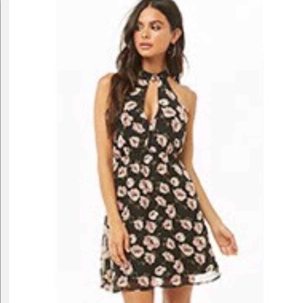 Woven Pink Halter + Open Back Dress